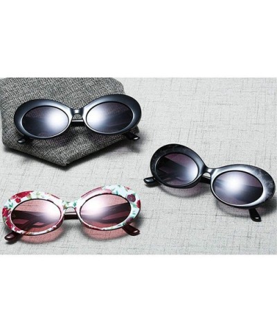 Fashion New Men Cat Glasses Personality Small Frame Sunglasses Vintage Lady Oval Sun Glasses UV400 - Floral - C418QNH9ZQN $8....