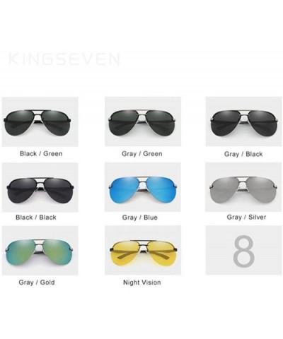 Aluminum Magnesium Polarized Rimless Lens Sunglasses For Men High GRAY BLUE - Gray Green - CZ18Y4RN2CH $15.22 Rimless