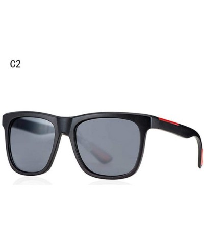 Desig Classic Polarized Sunglasses Men Women Driving Square Frame Sun C1 - C2 - CA18XE9XMTO $5.05 Square