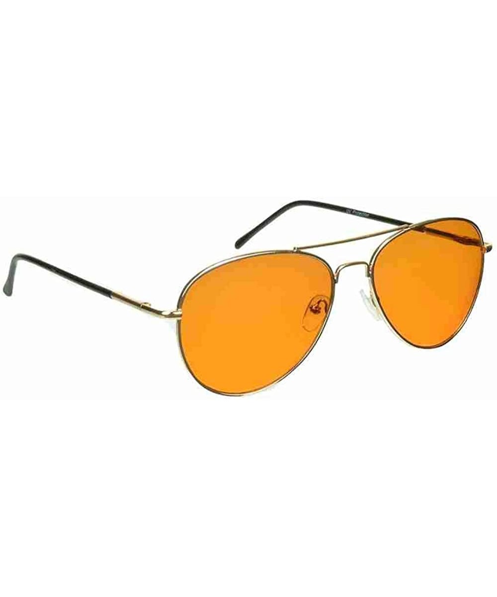 Blue Light Blocker Glasses Sleep Better Computer Screen Orange Amber - Chipper / Gold - C3197WSKXQT $14.98 Square