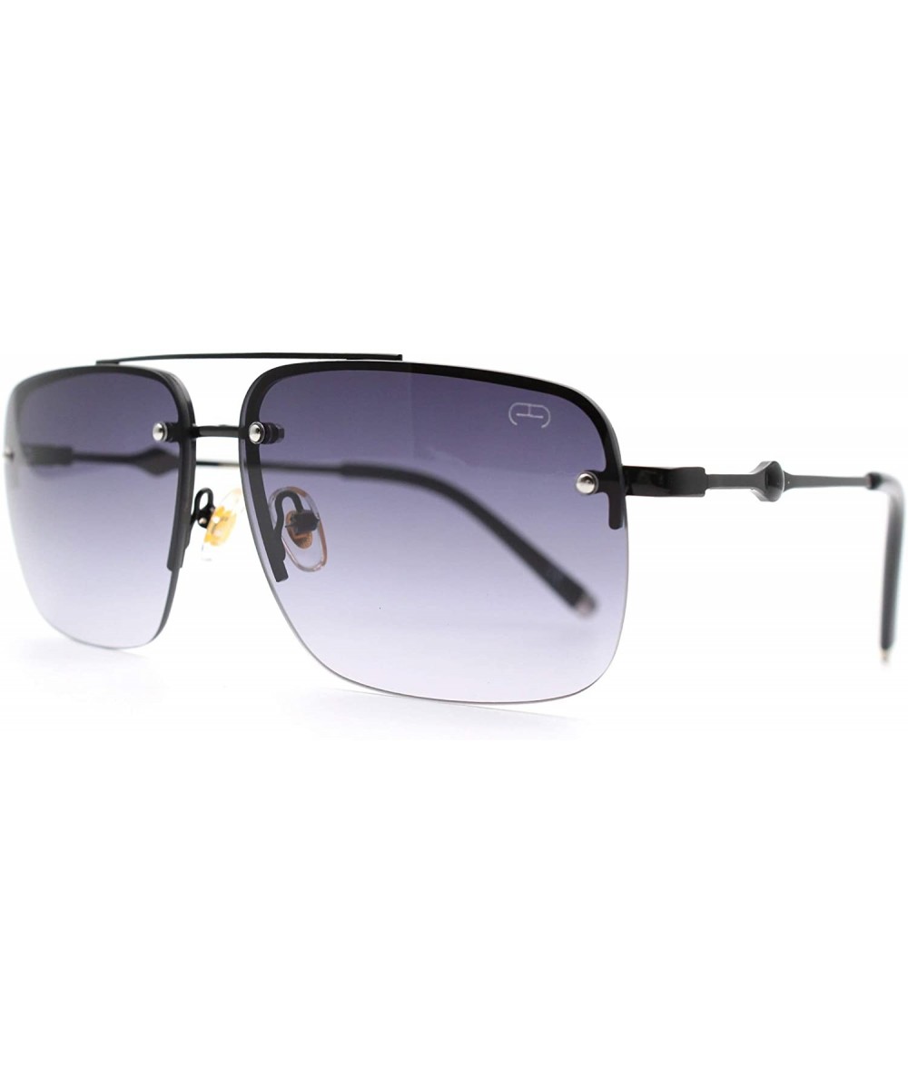 F053 Fashion Square- for Mens 100% UV PROTECTION - Black-black - CB198LASHKW $16.37 Round