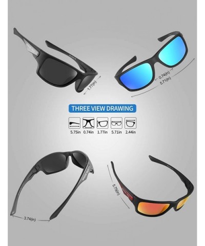 Polarized Sports Sunglasses Driving Glasses Shades for Men & Women Unbreakable Frame for Cycling Baseball Golf - CV192ZSHO9W ...