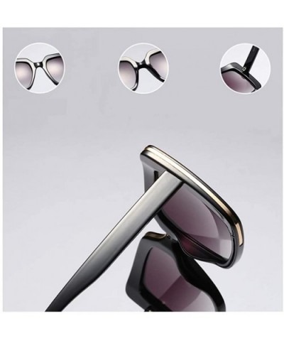 Oversized Square Sunglasses Women Fashion Sun Glasses Women Gift - Black Leopard - CJ18O3RAOZ3 $9.27 Oversized