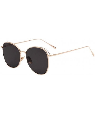 Men Retro UV400 Sunglasses Women Square Sun Glasses Mirrored Lens - Grey - CC1822Z5ZIC $8.25 Square