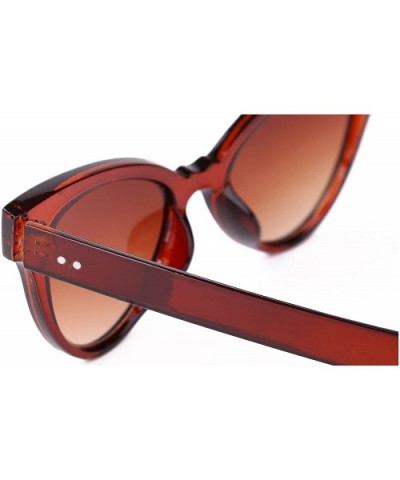 Classic Womens Cat Eye Glasses Sunglasses Tinted Lens UV400 Protection - Brown Frame / Brown Lens - CQ12NSLTLBF $10.26 Cat Eye