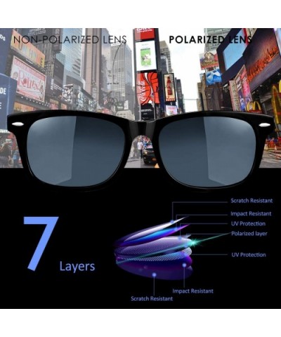 Vintage Polarized Sunglasses for Men Women - Classic Retro Sunglasses with Cool Case & 100% UV400 Protection - CH18L8K5C6X $2...