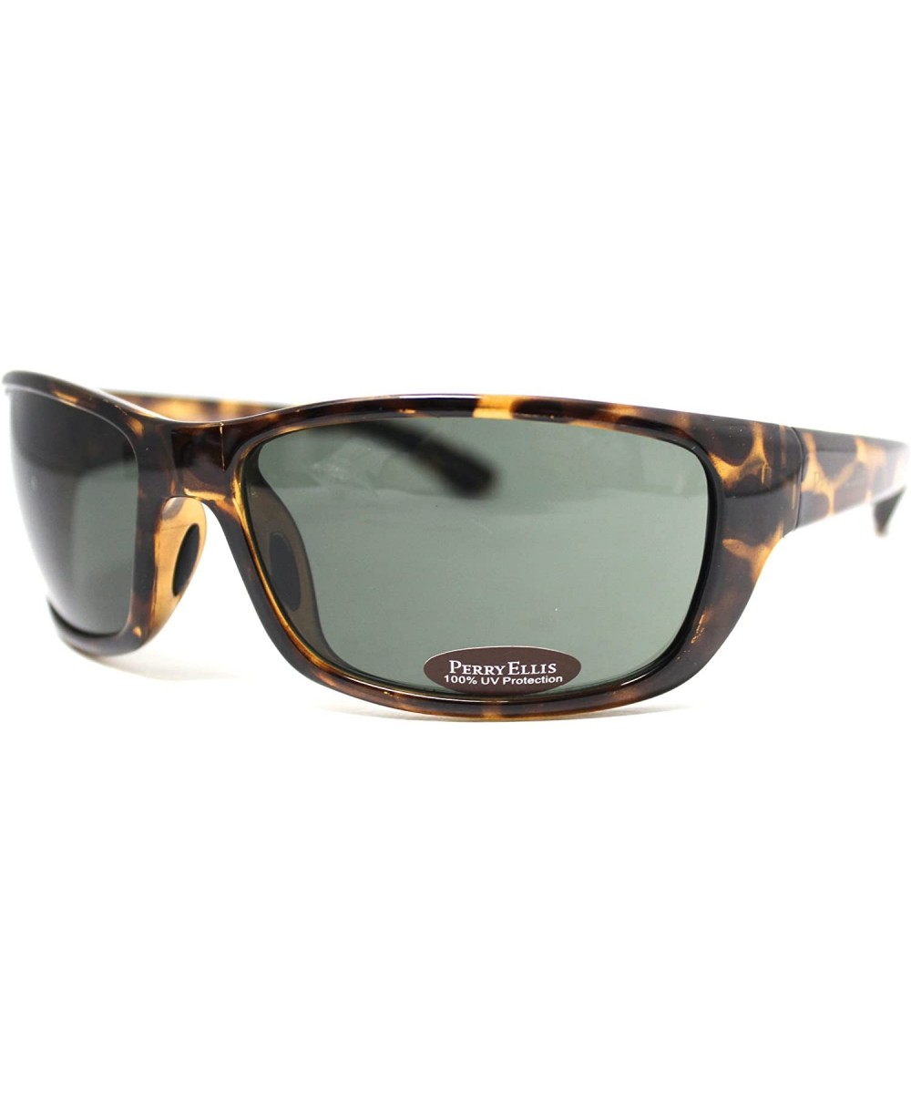 Mens Crystal Demi Plastic Rectangle Wrap Sunglass PE05 3 - CX118KQ7VM3 $22.48 Rectangular