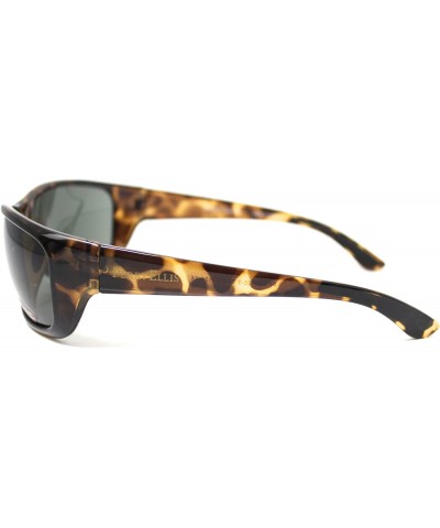 Mens Crystal Demi Plastic Rectangle Wrap Sunglass PE05 3 - CX118KQ7VM3 $22.48 Rectangular