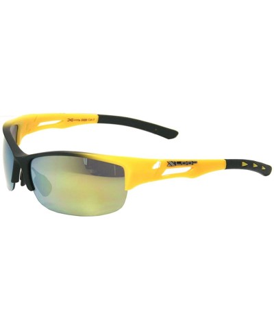 Sport Mirror Lens Running Cycling Sunglasses UV400 Protection SA6242 - Yellow - CU11LEQJUCZ $7.11 Sport