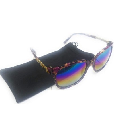 Camo Camouflage Womens Western Sunglasses + Drawstring Case - Purple - C3199XTXQG9 $12.75 Rectangular