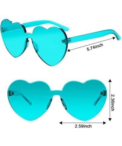 Rimless Sunglasses Transparent Frameless - Light Pink- Lake Blue- Light Brown- Yellow - CA18R80XWRO $10.84 Rimless