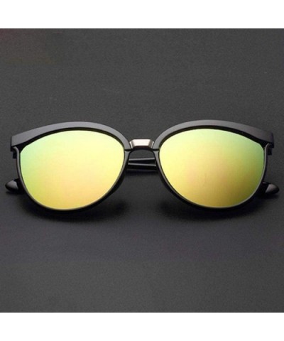 Candies Brand Designer Cat Eye Sunglasses Women Luxury Plastic Sun Blue Lens - Silver Lens - C318YLZI6QT $6.12 Oversized