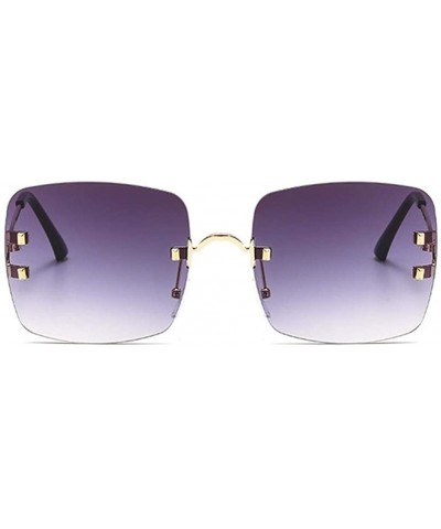 Oversized Women Sunglasses Square Rimless Colorful Lens Metal Sun Glasses Brand Designer - C0199QDMW2Q $6.91 Rimless