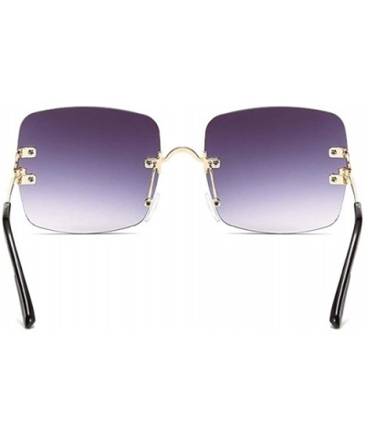 Oversized Women Sunglasses Square Rimless Colorful Lens Metal Sun Glasses Brand Designer - C0199QDMW2Q $6.91 Rimless