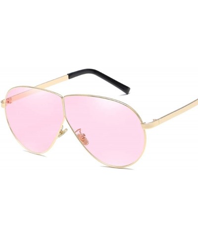 New European and American Metal Large Frame Sunglasses for Men and Women - B - CF18Q6ZNS3D $21.58 Aviator