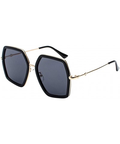 Sunglasses For Women Oversized Square Sunglasses Women's Vintage UV Protection Sunglasses Irregular Design Shades - CV18TMR7T...