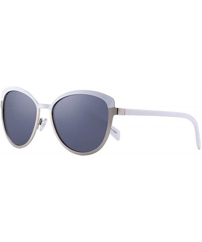 Fashion Sunglasses with Case for Women Classic Round Frame Eyewear UV 400 Protection - Silvergray - C418TK7N5C4 $47.11 Round
