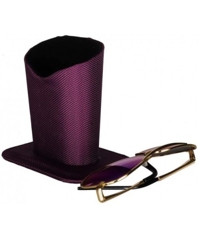 Desktop Upright Eyeglasses Spectacles Glasses Holder Stand Case-Soft Plush Lining (Wine red) - Wine Red - C918T40D9S5 $7.87 A...