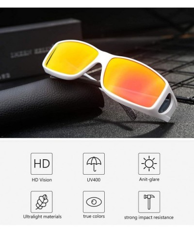 Polarized Rectangular Glasses Sunglasses Protection - 3 - C518DC5O4XW $9.56 Goggle