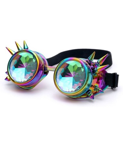 Kaleidoscope Rave Rainbow Crystal Lenses Steampunk Goggles - Cool - CC186S2I7EI $8.12 Aviator