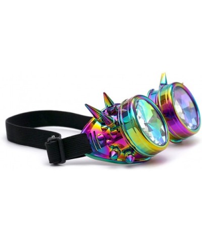 Kaleidoscope Rave Rainbow Crystal Lenses Steampunk Goggles - Cool - CC186S2I7EI $8.12 Aviator