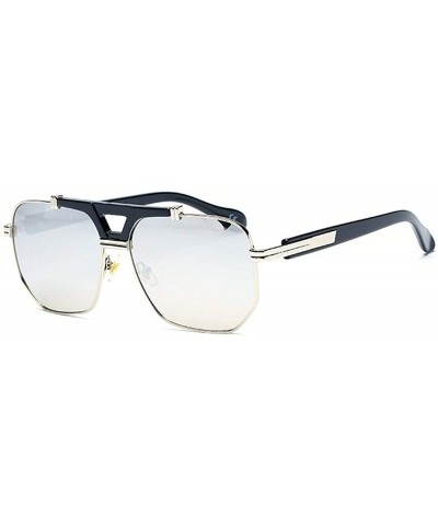 New fashion frame sunglasses- metal frame double beam cat eye sunglasses - F - CO18SILCT9O $36.41 Aviator