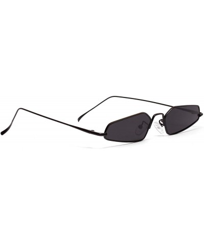 Vintage Narrow Sunglasses Rectangle Glasses - Black - C118NUUS33K $10.12 Rectangular