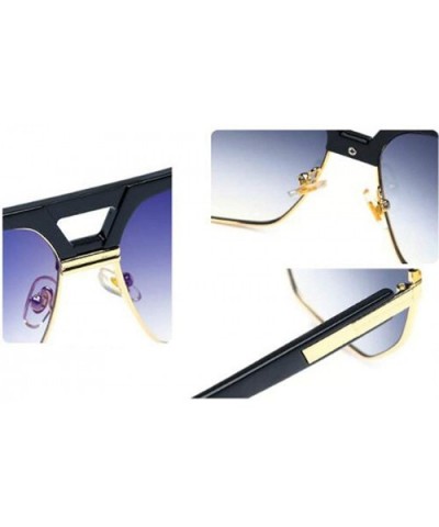 New fashion frame sunglasses- metal frame double beam cat eye sunglasses - F - CO18SILCT9O $36.41 Aviator