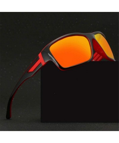 Popular Polarized Men Sun Glasses Fishing Eyeglasses UV400 - C3 Black Red - CR18M3O5Q0X $28.79 Oval