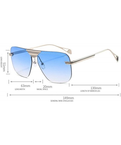 Vintage Square Metal Frame Sunglasses Men Women Fashion Luxury Rimless Sunglasses Shades Glasses UV400 - C41939R7U97 $12.08 S...