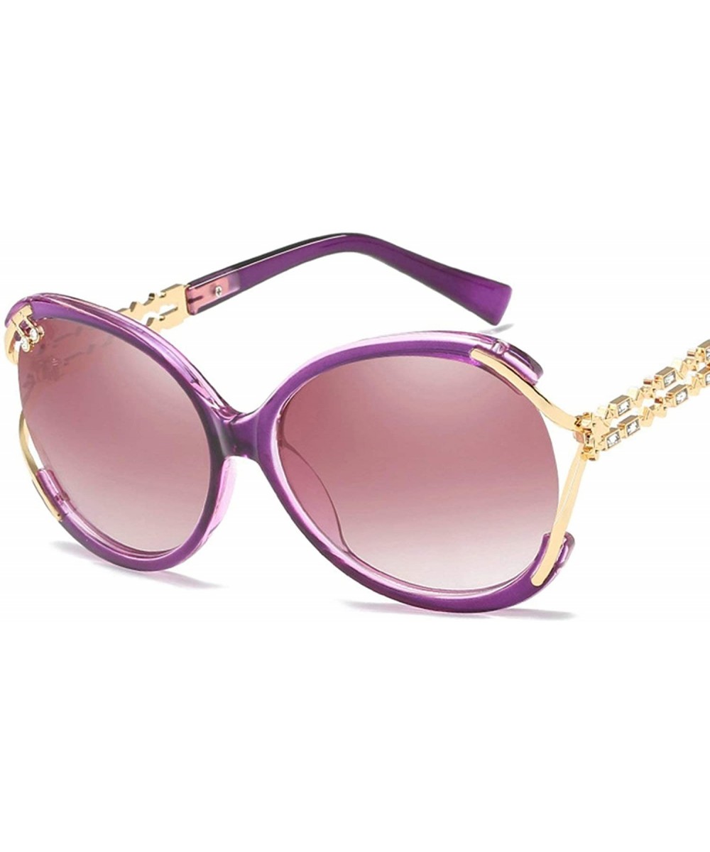 Classic style Rectangle Crystal Legs Sunglasses for Women PC UV400 Sunglasses - Purple - CU18SAS7985 $10.09 Sport