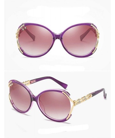 Classic style Rectangle Crystal Legs Sunglasses for Women PC UV400 Sunglasses - Purple - CU18SAS7985 $10.09 Sport