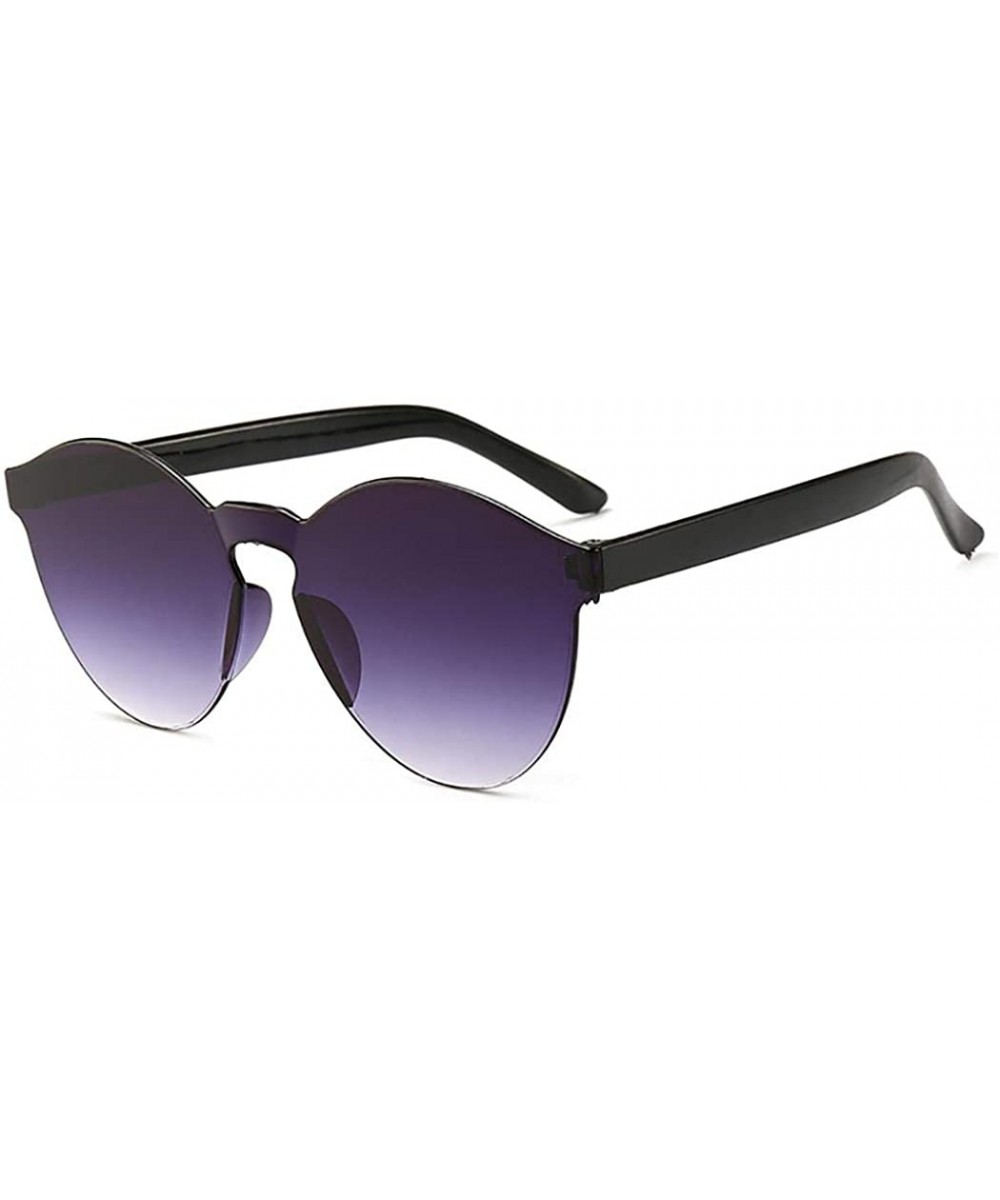 Unisex Fashion Candy Colors Round Outdoor Sunglasses - Gray - CH199KS5QDE $16.45 Round