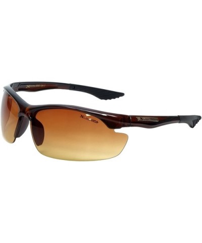 Men Women Hd High Definition Anti Glare Driving Sunglasses Wrap Sports Eye wear - Brown - CH11OTID4DB $6.91 Aviator