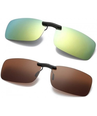 Clip on Sunglasses Polarized- (2-Pack) UV400 Polarised Sunglasses for Driving and Outdoors - Type 5 - CJ18HXIZRK0 $8.21 Oval