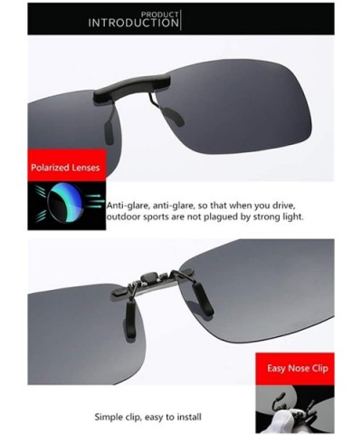 Clip on Sunglasses Polarized- (2-Pack) UV400 Polarised Sunglasses for Driving and Outdoors - Type 5 - CJ18HXIZRK0 $8.21 Oval