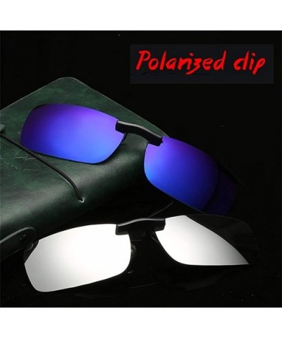 Clip on Sunglasses Polarized- (2-Pack) UV400 Polarised Sunglasses for Driving and Outdoors - Type 5 - CJ18HXIZRK0 $8.21 Oval