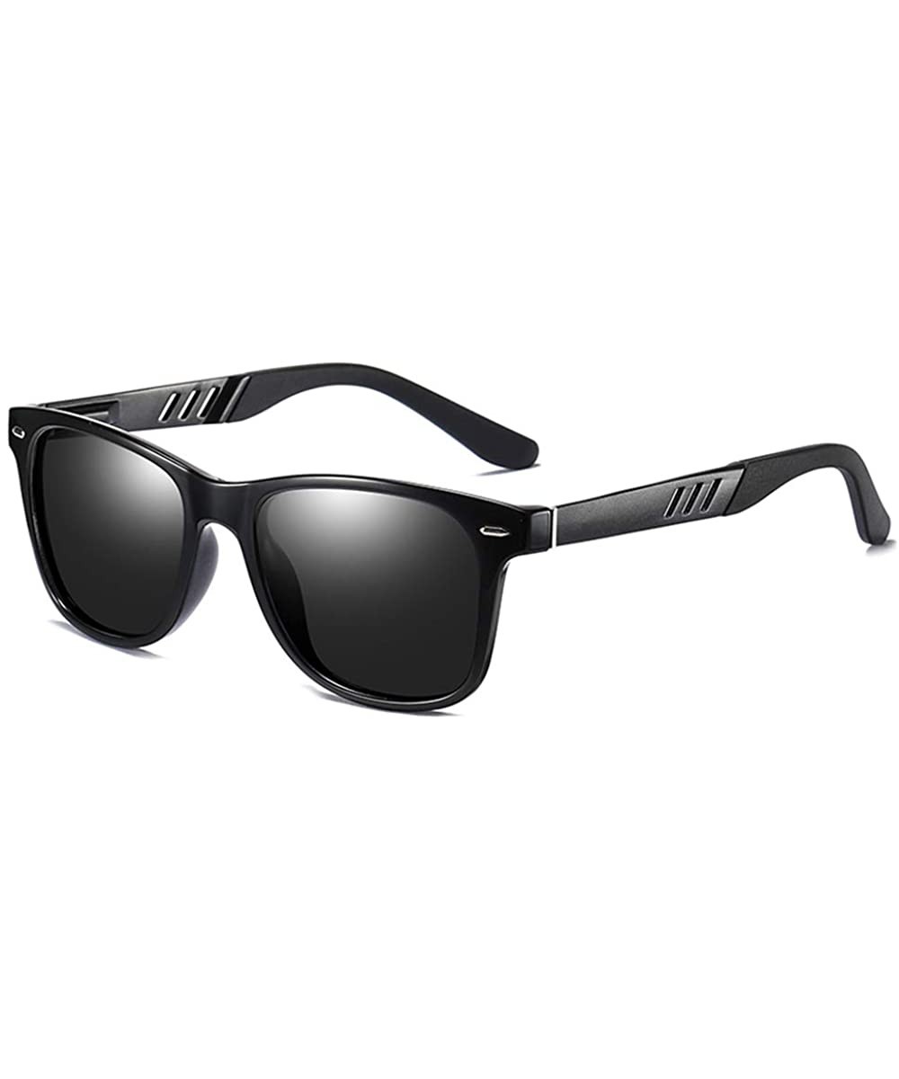 Polarized Sunglasses for Men Driving Fishing Mens Sunglasses Rectangular Sun Glasses For Men/Women - Black - CY18QQTRAQC $13....