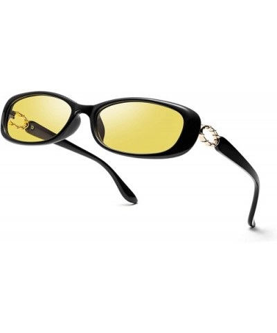 Rectangle Sunglasses for Women Polarized Photochromic Glasses Small Oval Computer Eyeglasses - Black - C4194UD7NTC $14.33 Rec...