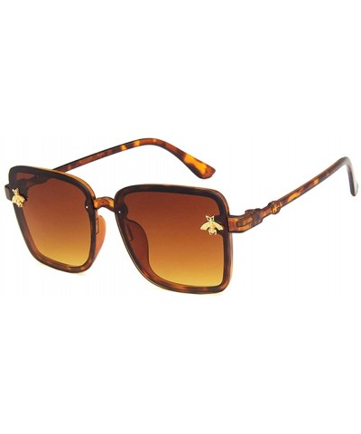 Unisex Sunglasses Fashion Bright Black Grey Drive Holiday Square Non-Polarized UV400 - Leopard Brown - CB18RKH2AN6 $6.31 Square