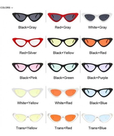 Retro Small Sunglasses-Polarized Shade Glasses With Classic Narrow Cat Eye Lens - J - CC1905Z5MR7 $29.33 Rectangular