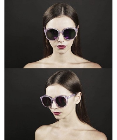 5002 Premium Oversize Womens Mens Mirror Funky Fashion Sunglasses - Mirrored - CP17YOZL2AW $9.89 Oval