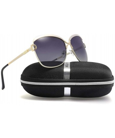 Fashion Retro Biker Fishing Oversized Polarized Sunglasses for Men 8702 - White - CN18ZTCH6RZ $11.99 Semi-rimless