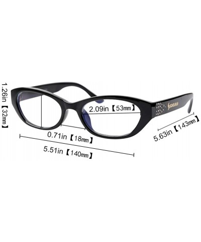 Womens Anti-Blue Light Small Cat Eye Cute Reading Glasses - Anti Blue - Black - CM18XRARTLH $7.06 Cat Eye