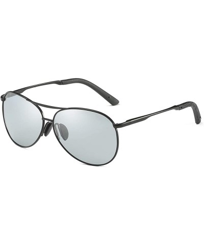 Polarized Sunglasses for Men Stainless Steel Frame UV400 Lenses Driving Outdoor Eyewear - H - CA198NZ9SIS $15.93 Rimless
