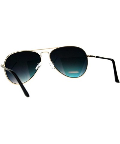 Classic Cop Aviator Sunglasses Metal Frame Spring Hinge Mirrored Lens - Gold (Orange Mirror) - CK18HKX0TR9 $8.38 Aviator