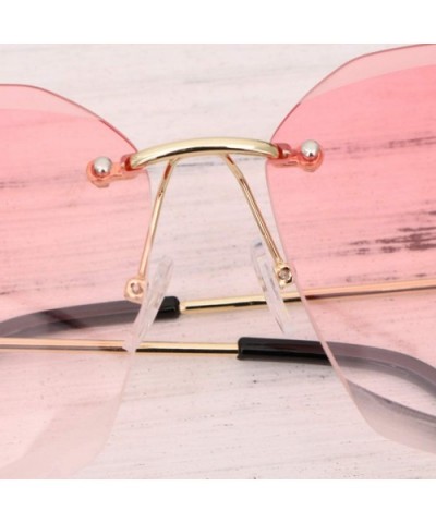 Sunglasses Rhinestones Gradient Oversized - CO190GI85T0 $6.63 Rimless