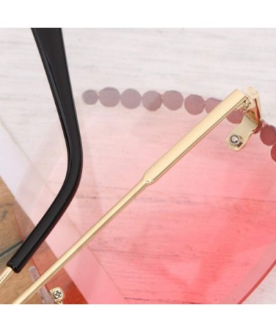 Sunglasses Rhinestones Gradient Oversized - CO190GI85T0 $6.63 Rimless