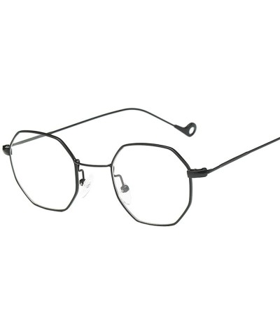 Womens Men Fashion Metal Irregularity Frame Glasses Brand Classic Sunglasses - White - CQ18TR25Z06 $4.11 Square