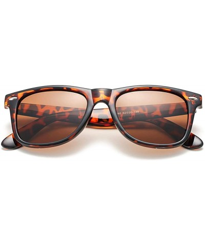 Classic Polarized Sunglasses for Men Women Retro UV400 Sun Glasses - A1 Tortoise Frame/Brown Lens - CA18S6E5OXW $8.09 Aviator
